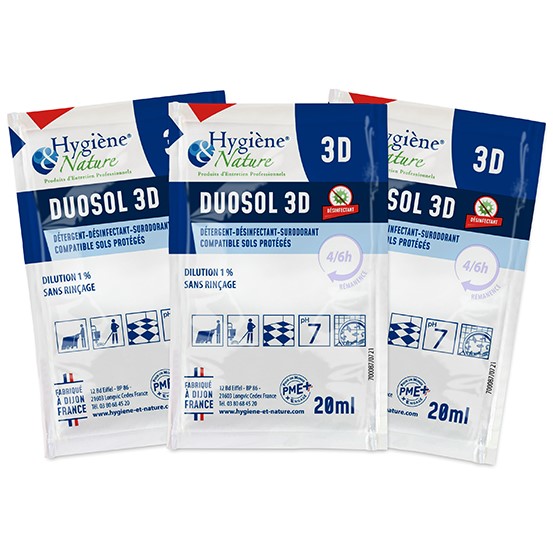 DUOSOL 3D Nettoyant sol concentré en dosettes / CT 250x20ml - Bornéo