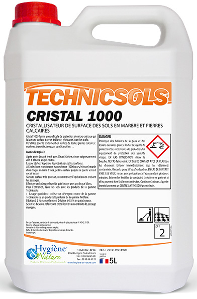 Cristallisateur de surface des sols en marbre CRISTAL 1000 / 5L