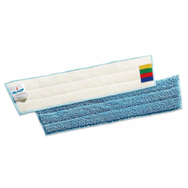 Frange microfibre velcro 40cm Microsurf bleue