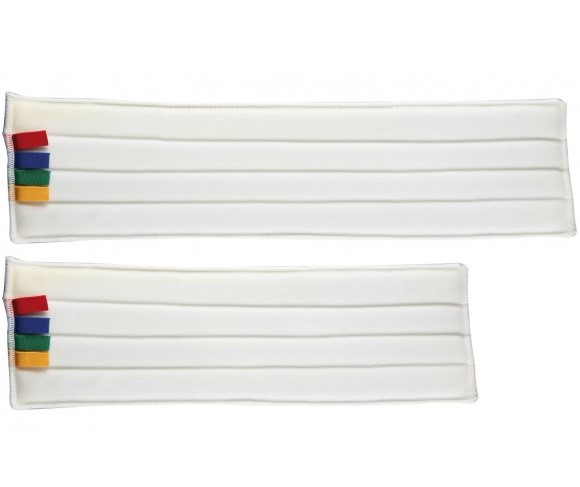 AP - Frange microfibre velcro 40cm blanche supérieure