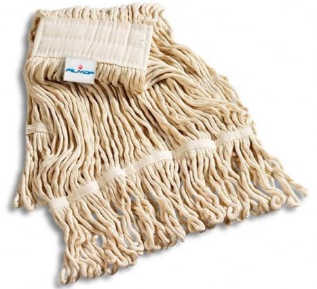 AP - Frange faubert coton blanc 460g avec bande