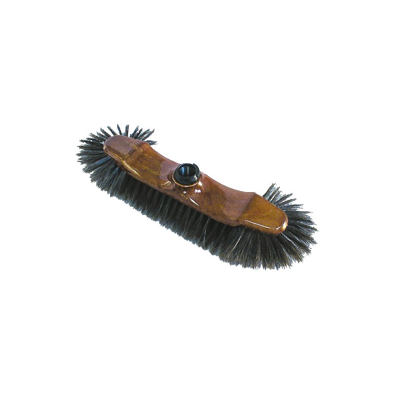 [1254] Balai 1/2 tête verni soie grise S40mm douille vis