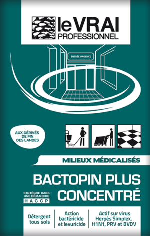 Le Vrai Bactopin + Désinfectant, virucide EN 14476 multi-surfaces concentré / CT 250x20ml