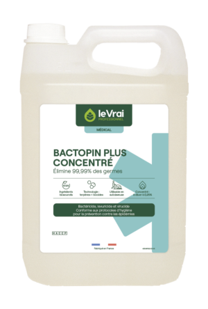 LE VRAI BACTOPIN PLUS 3812 - Désinfectant surfaces virucide concentré / 5L