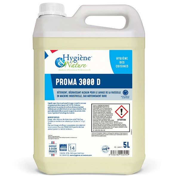 Proma 3000D - Liquide lave-vaisselle eaux dures / 5L (remplacé par Vortha LAV300 3144)