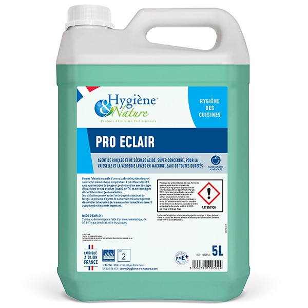 Pro Eclair - liquide de rinçage eaux très dures / 5L (remplacé par Vortha CELER 3143)