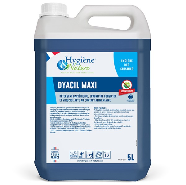AP - Pro Dyacil Maxi - Détergent désinfectant virucide EN14476 concentré / 5L (Remplacé par Vortha DYABAC 3105)