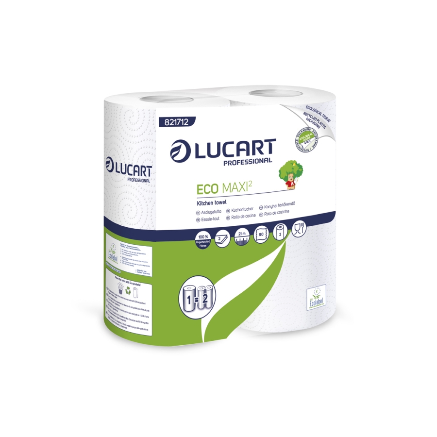 Essuie-tout sopalin 90f 2p Ecolucart 821712/ CT 20 rlx.