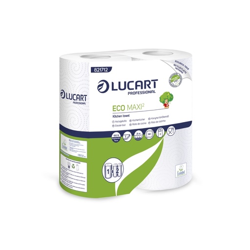 Essuie-tout sopalin 90f 2p Ecolucart 821712/ CT 20 rlx.