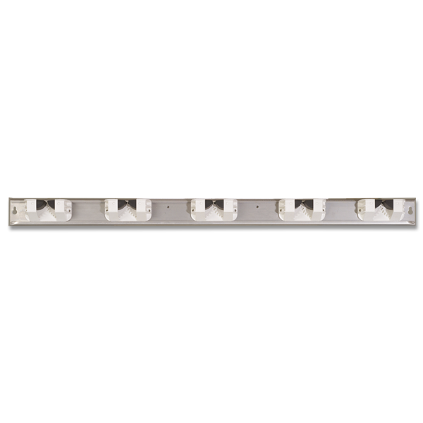 [3279] Support balais alimentaire / Porte outils mural - 5 fixations