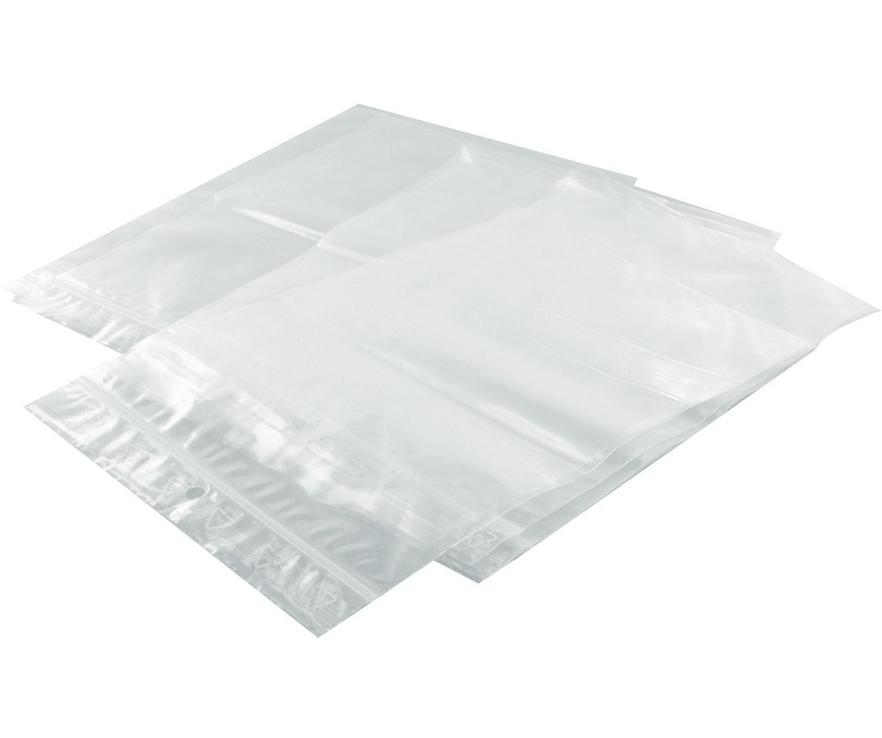 Sachets congélation Zip - bandes blanches - 23 x 32cm - paquet de 100 sacs