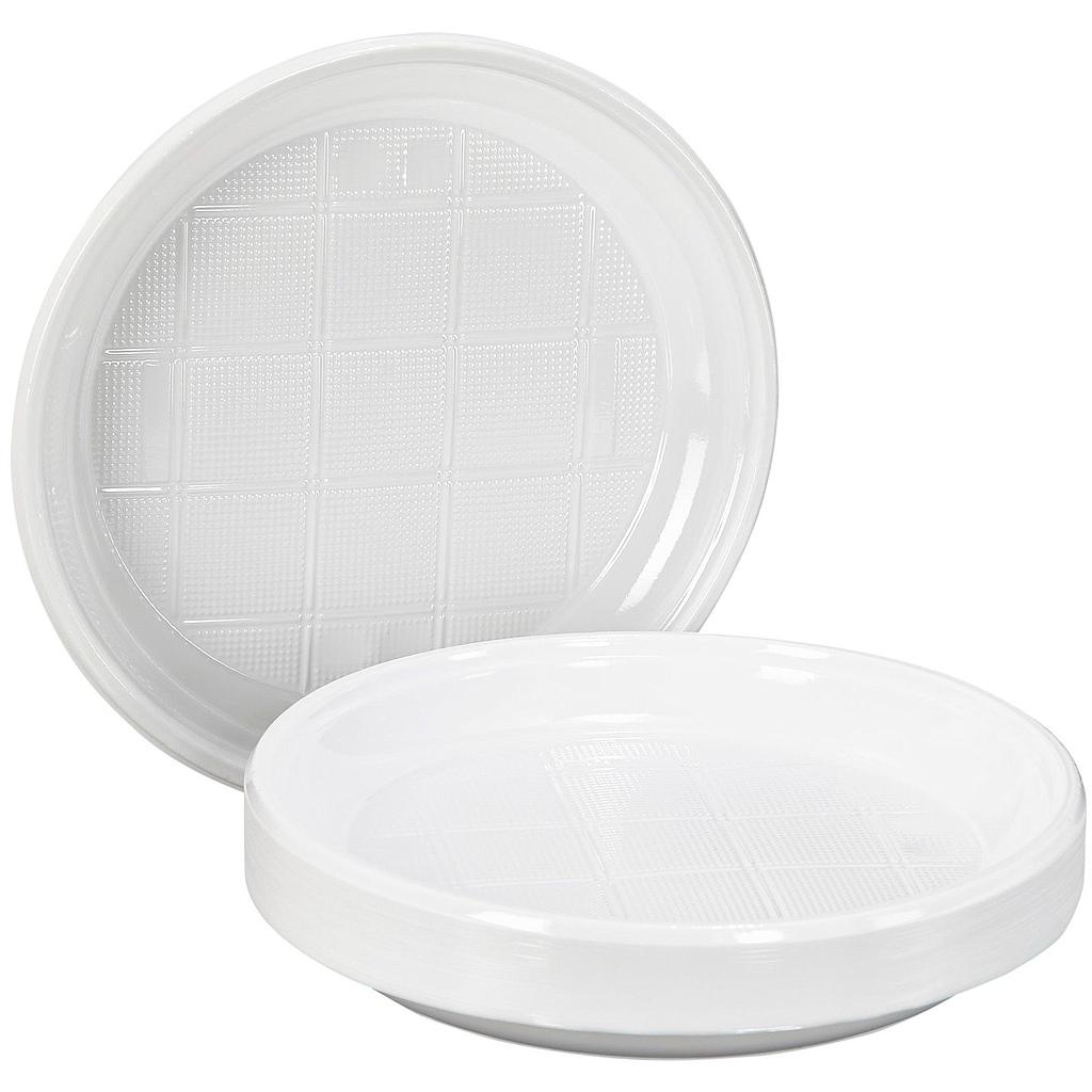 AP - Assiette plastique blanche Ø17cm / CT 2000
