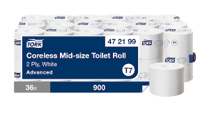Papier toilette Tork T7 Ensure Compact 900F 2p 472199/ CT 36