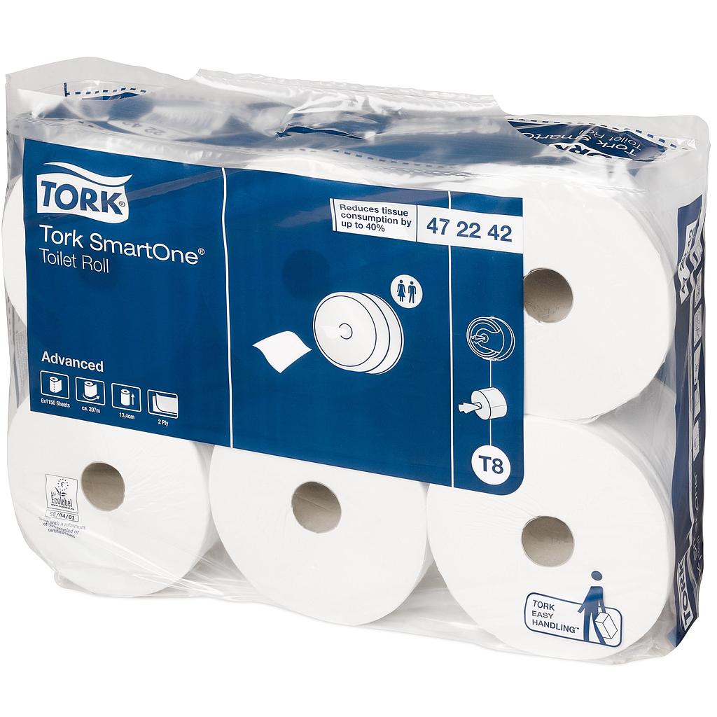 Papier toilette Tork Smart One T8 - 910F 2p 472242 / CT 6 rlx