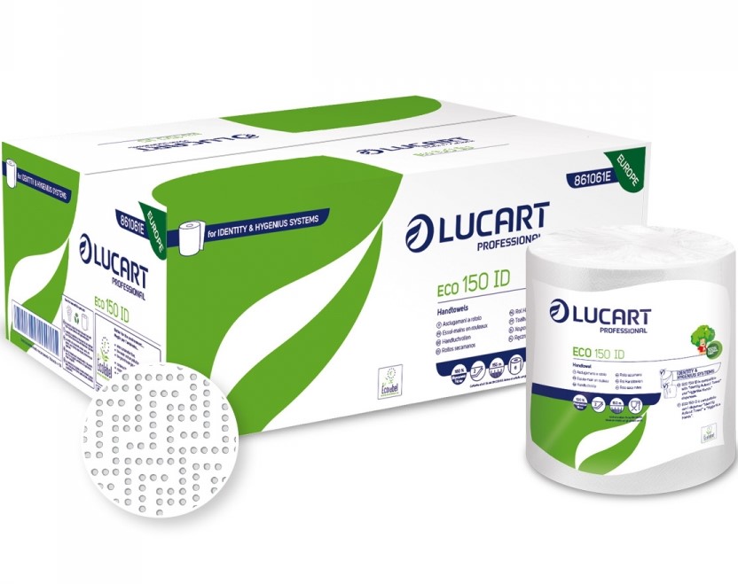 [5514] AF - Essuie-mains Lucart Ecolabel 150ID  ancien distributeur/ CT 6 rlx - 861061E