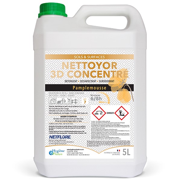 [1005] NETTOYOR 3D Nettoyant sol concentré / 5L (Ambiance)