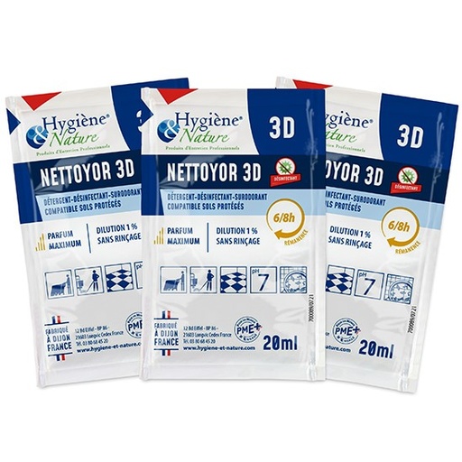 NETTOYOR 3D Nettoyant sol concentré en dosettes / CT 250x20ml (Ambiance)