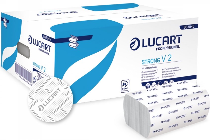 Essuie-mains pliés Lucart Strong 863045 / CT 3800F