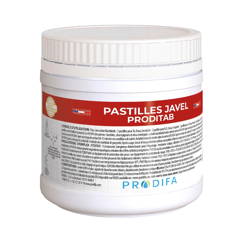 [6061] Pastilles de chlore / javel (150) / Bte 500g