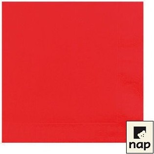 Serviettes ouate 2p 20x20 couleurs vives / CT 1800 (Rouge)