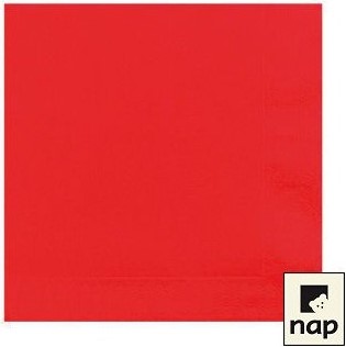 TAC - Serviette non-tissé R'SOFT 40x40 couleurs vives / Colis de 50 (Rouge)