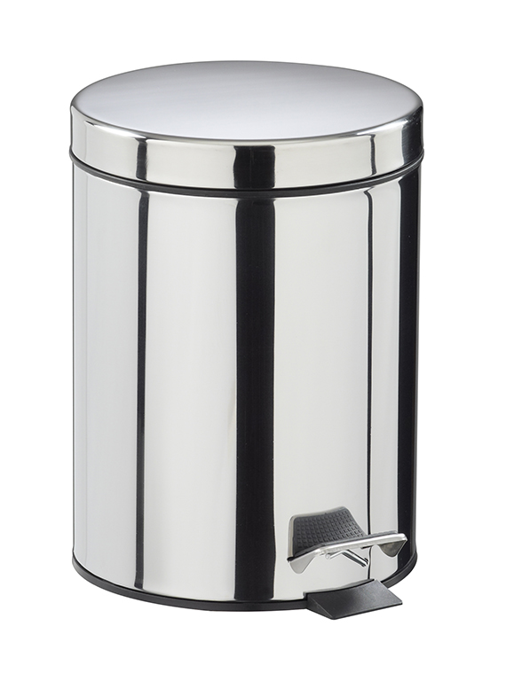 Poubelle à pédale 5L, inox