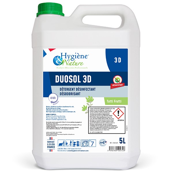 DUOSOL 3D Nettoyant, désinfectant, désodorisant  sol / 5L
