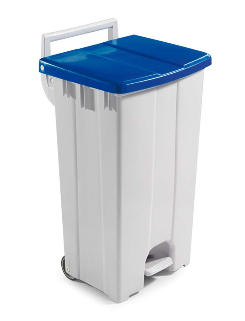 Poubelle HACCP mobile à pédale plastique 80L