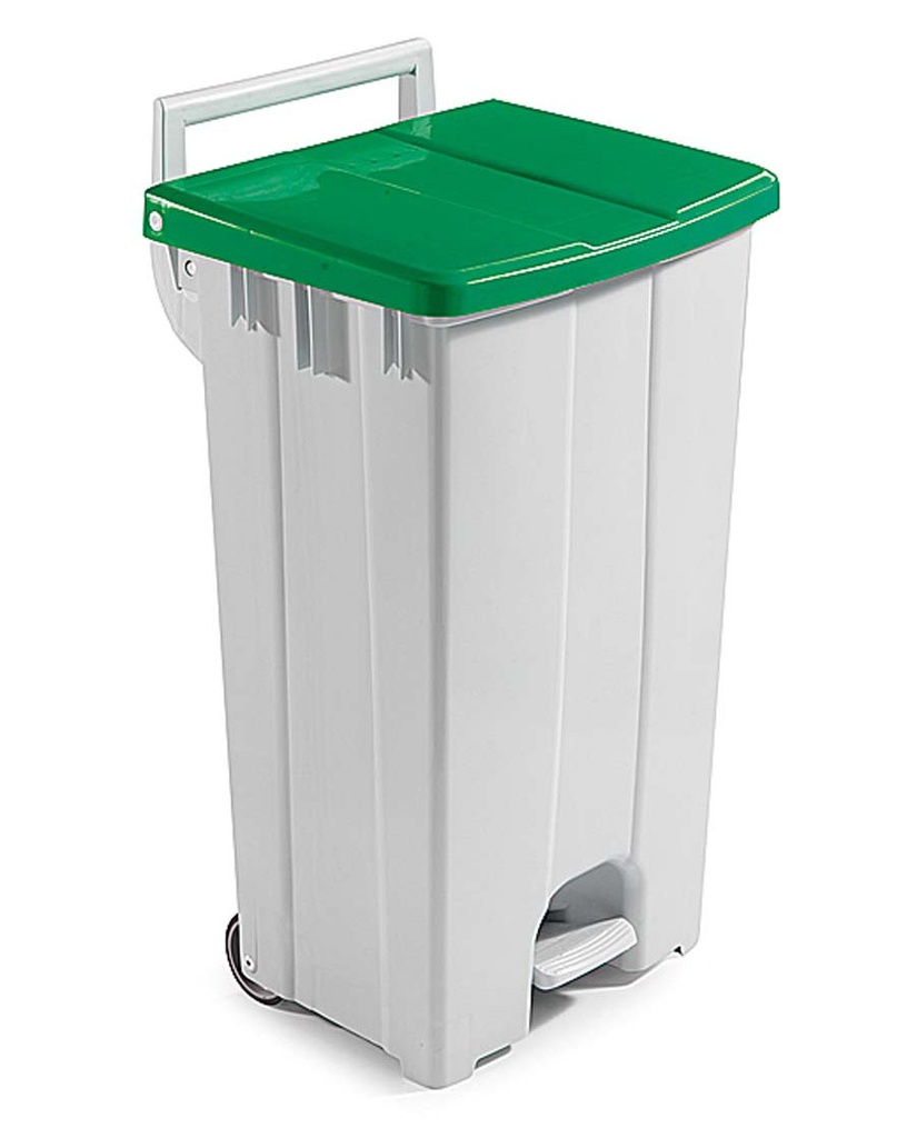 Poubelle HACCP mobile à pédale plastique 80L
