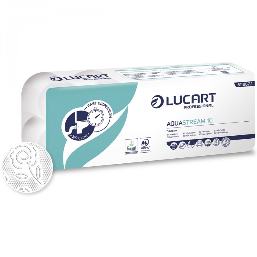 AQUASTREAM 10 Papier toilette  200f 2p / Colis 120 rlx 811B67