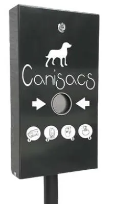 Bornes + distributeur liasses sacs déjections canine RAL6009