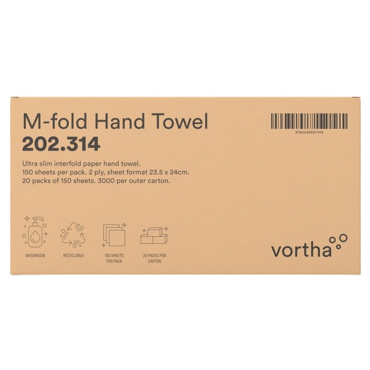 Vortha Essuie-mains pliés 2p 202.314 / CT 3000F