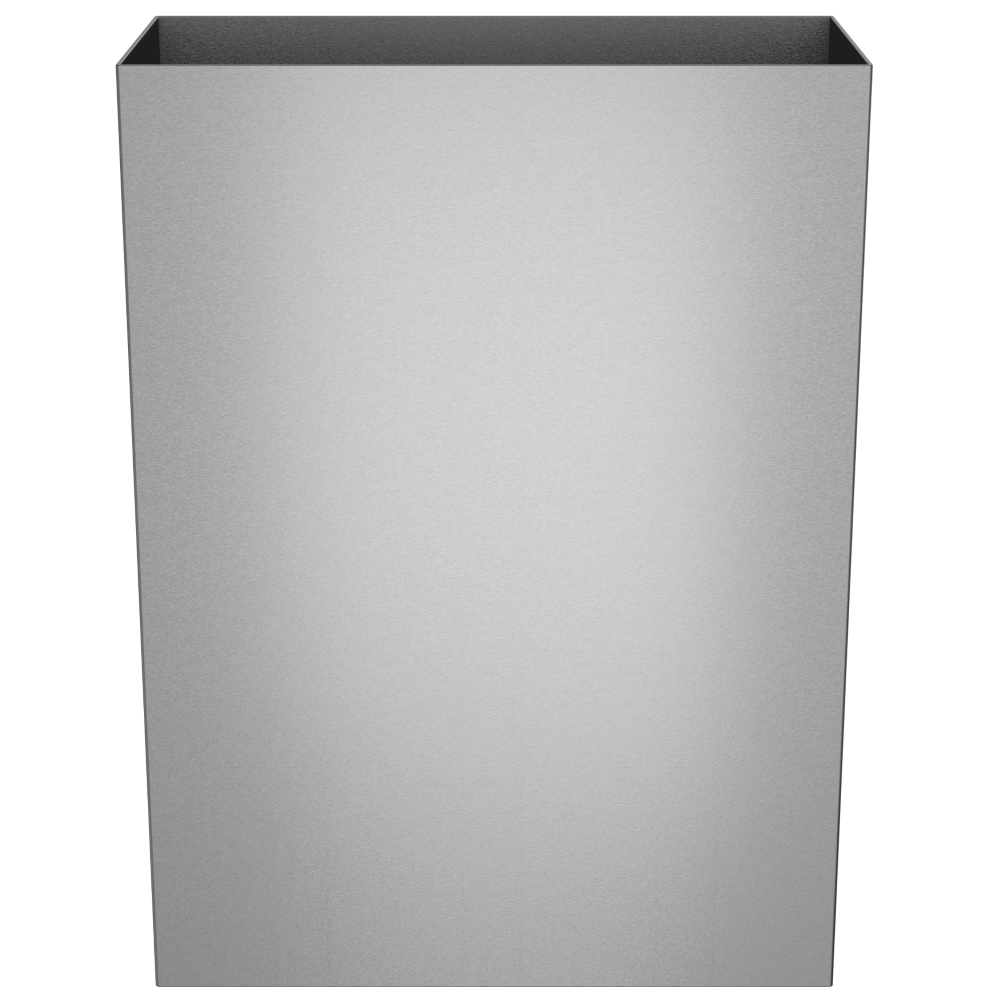 Duten poubelle murale 25L avec étrier, inox brossé
