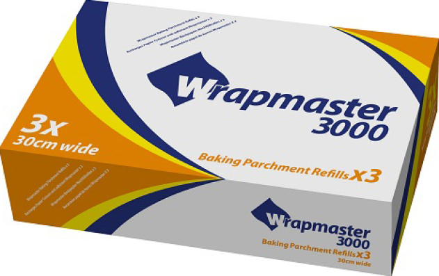 WRAPMASTER Recharge Papier cuisson 30cm / Carton 3rlx 50m