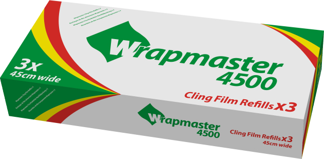 WRAPMASTER Recharge Film alimentaire 45cm / Carton 3rlx 300m