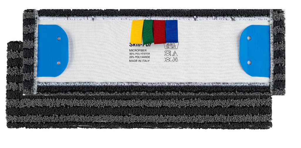 [1106] AP - Frange microfibre à languettes SKILL-FUR Noir 40cm