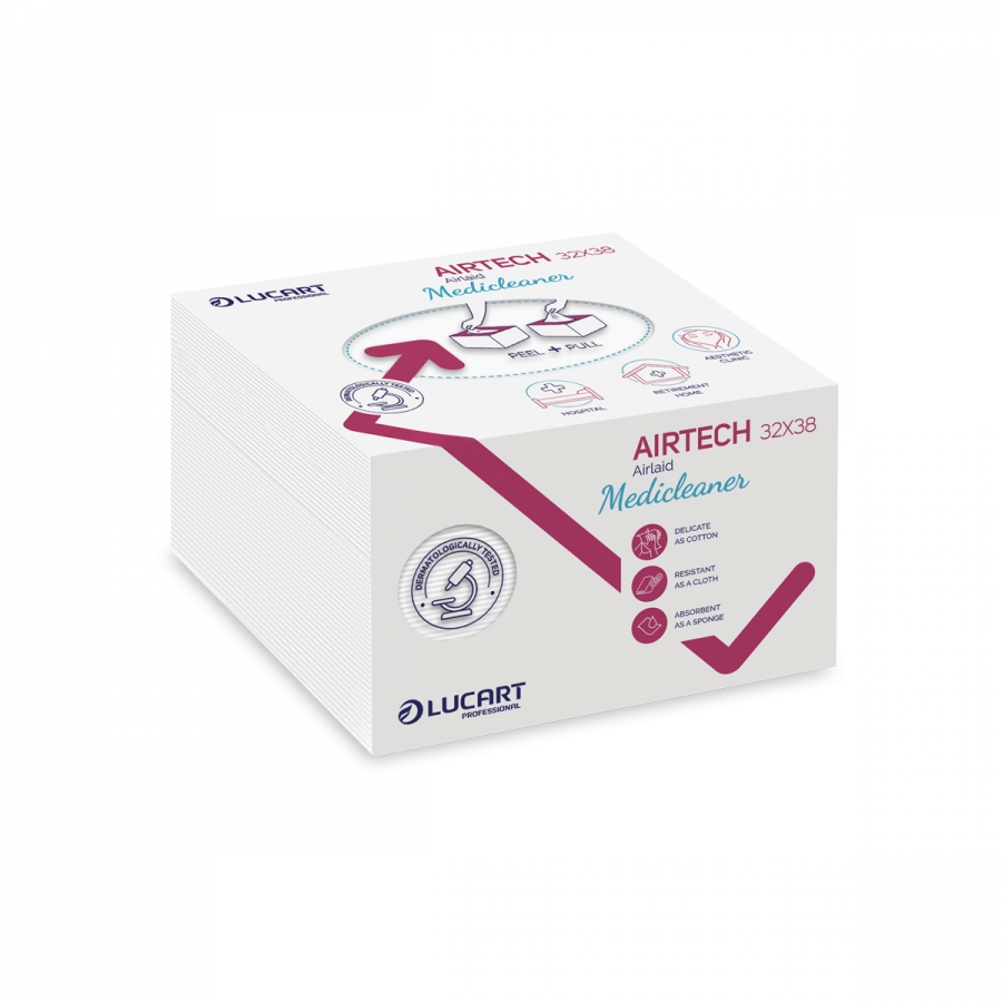 NP - Chiffon multi-usage plié AIRTECH MEDICLEANER 32x38 / CT de 32pqt de 45 feuilles