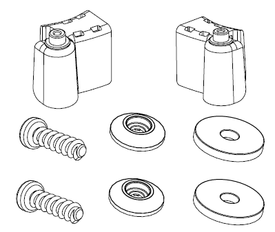 Numatic EMBOUTS DE REMPLACEMENT POUR OUTILS DE SOL  (gauche -droite) Pour 244NX / 440NX