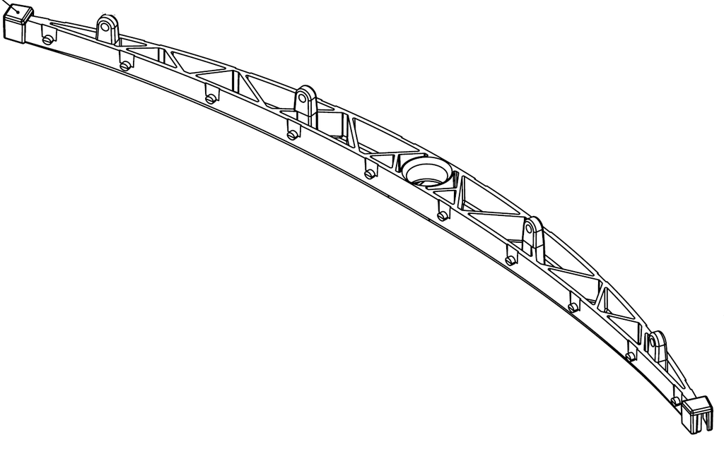 Numatic SUPPORT DE LAMELLES POUR SUCEUR ALU 650MM