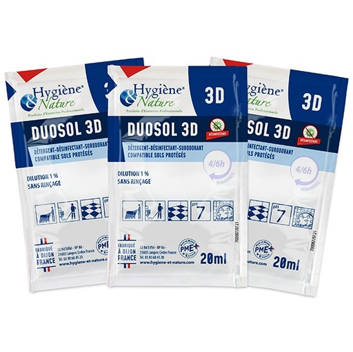 [1032] DUOSOL 3D Nettoyant sol concentré en dosettes / CT 250x20ml - Bornéo
