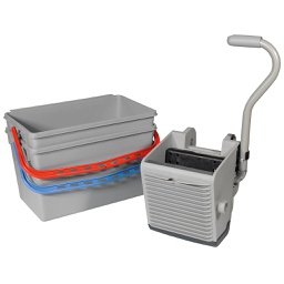 [1345] Numatic kit de lavage / Presse universelle + 2 seaux 17L poignée rouge et bleu - SRK16