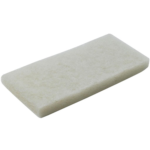 [1525] Tampon abrasif blanc 115x250mm pour support