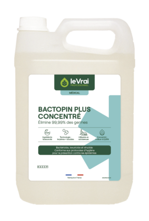 [2193] LE VRAI BACTOPIN PLUS 3812 - Désinfectant surfaces virucide concentré / 5L