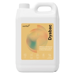 [3105] Vortha DYABAC détergent, dégraissant, désinfectant virucide alimentaire concentré DDM / 5L