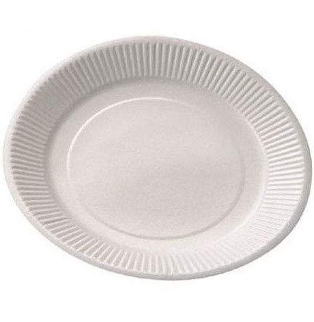 [4237] Assiette carton blanche Ø23cm / CT 400