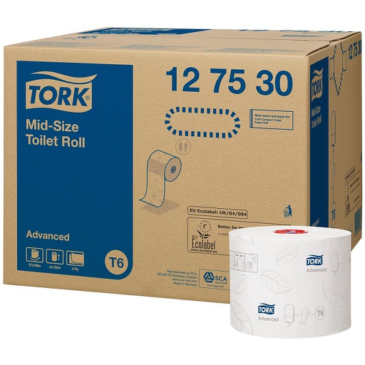 [5077] Papier toilette Tork T6 Advanced 100M 2p 127530/ CT 27 rlx.