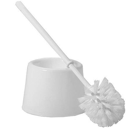 [5138] Combiné brosse sanitaire à poser ABS blanc