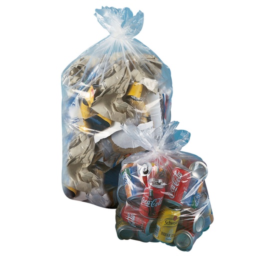 [8059] Sacs poubelles transparent 130L BD STD 35µ / CT 200