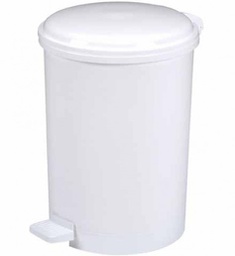 [8417] Poubelle à pédale plastique 20L, blanc