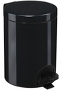 [8490] Poubelle à pédale 3L, noir mat
